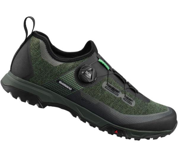 SHIMANO SHIMANO Fahrradschuhe ET701 Herren/Damen MTB FLATPEDAL Gr&ouml;&szlig;e 42 Gr&uuml;n