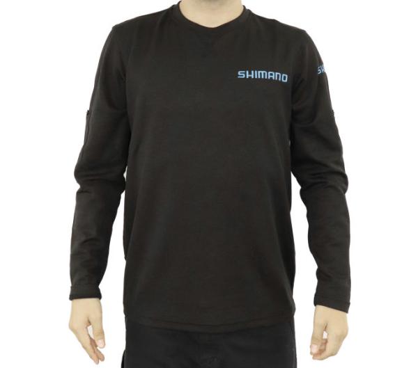 SHIMANO SHIMANO WORKSHOP LONGSLEEVE BLACK, XL 50% PES/50% COTTON