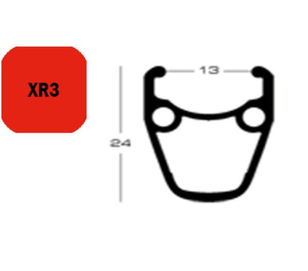 Exal Felge XR3 28" 36 Loch Schwarz