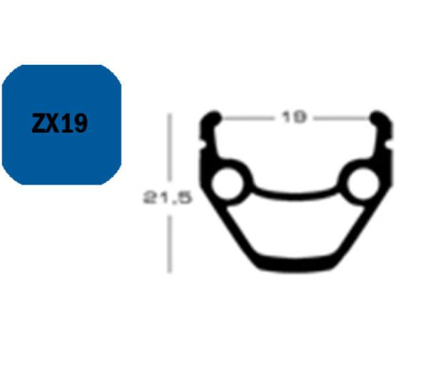 Exal FELGE ZX 19, 26" 36L SCHW 19-559 VL:8,5MM EINFACHOESEN