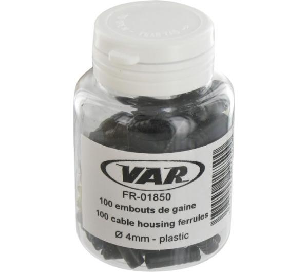 VAR 100 St&uuml;ck. Au&szlig;enh&uuml;llenendkappe FR-01850 &Oslash; 4 mm