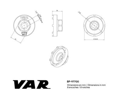 VAR Innenlagerwerkzeug BP-97700 BOSCH Classic, Bosch Cruise Drive Unit 60 mm Produktbild 1
