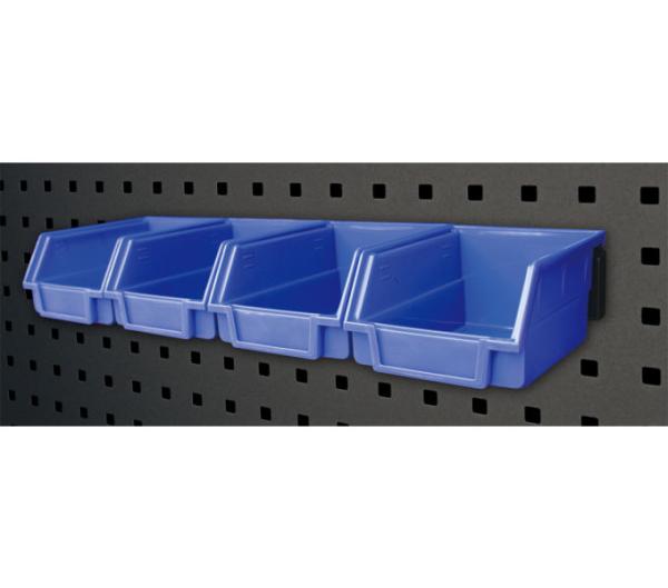 VAR Kleinteilekisten MO-52070 4 Stück mit Wandhalter