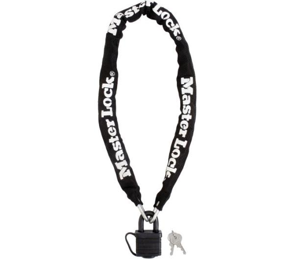 Master Lock Kettenschloss 8390 Schwarz 6 mm x 900 mm Schl&uuml;ssel
