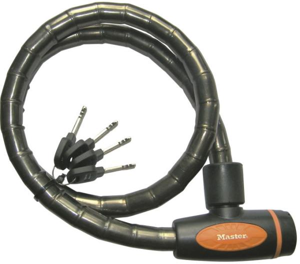 Master Lock Kabelschloss 8228 PanzR Dunkelgrau 18 mm x 1000 mm Schlüssel