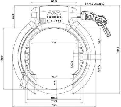AXA AXA Rahmenschloss Imenso X-Large Produktbild 5